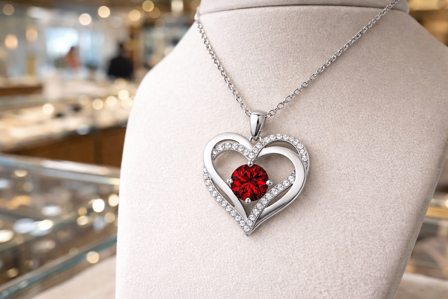 Heart Crystal Necklace