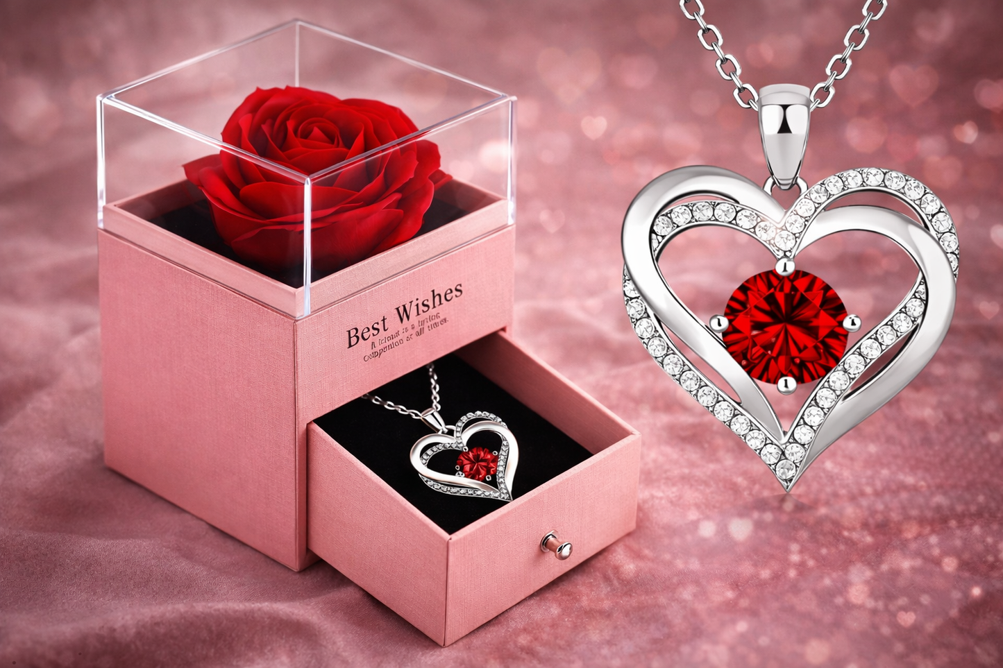 Heart Crystal Necklace