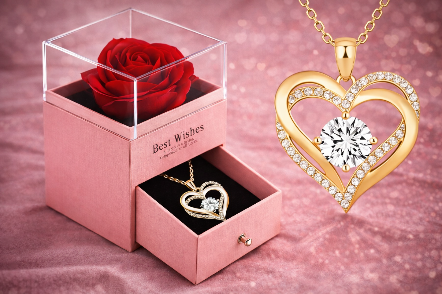 Heart Crystal Necklace