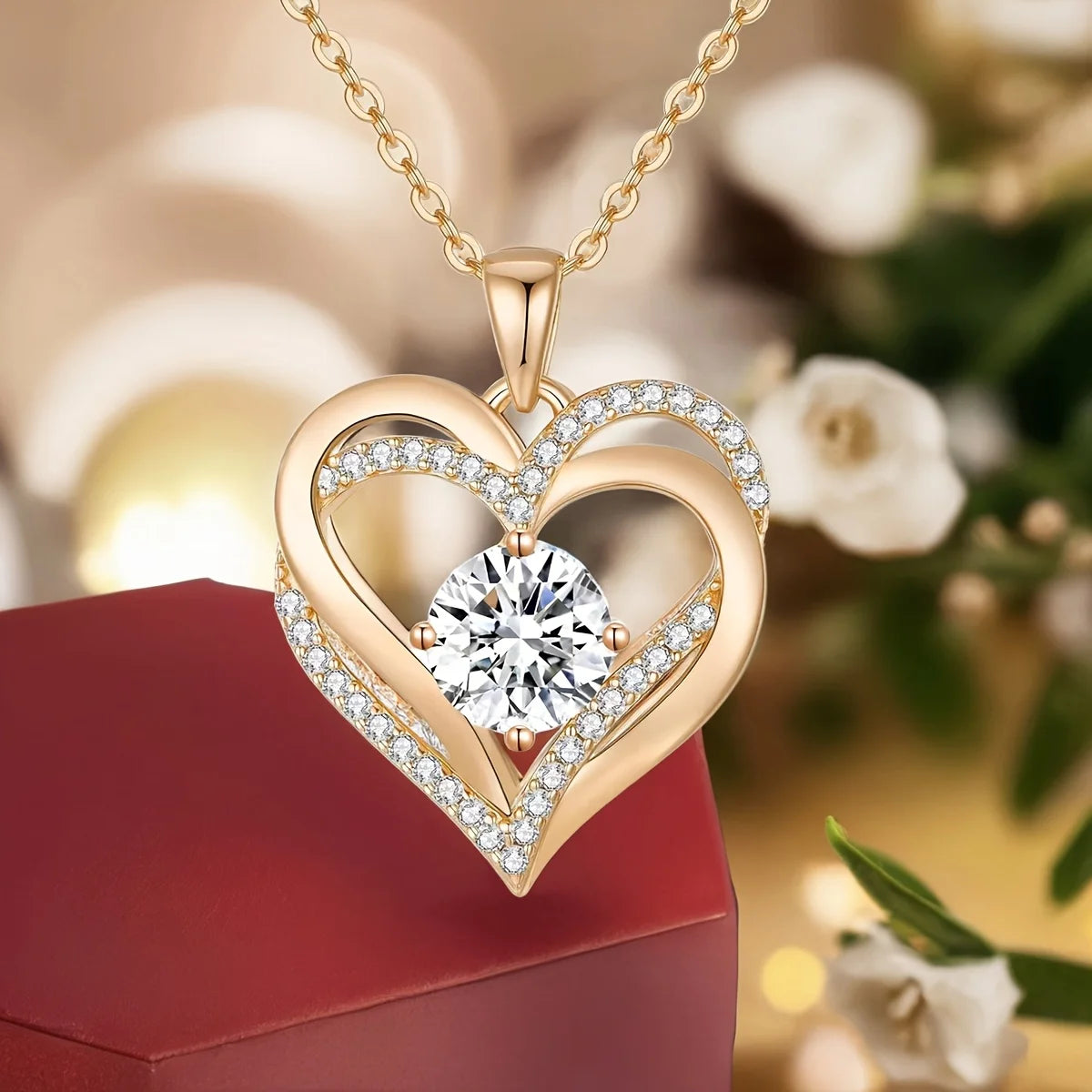 Heart Crystal Necklace